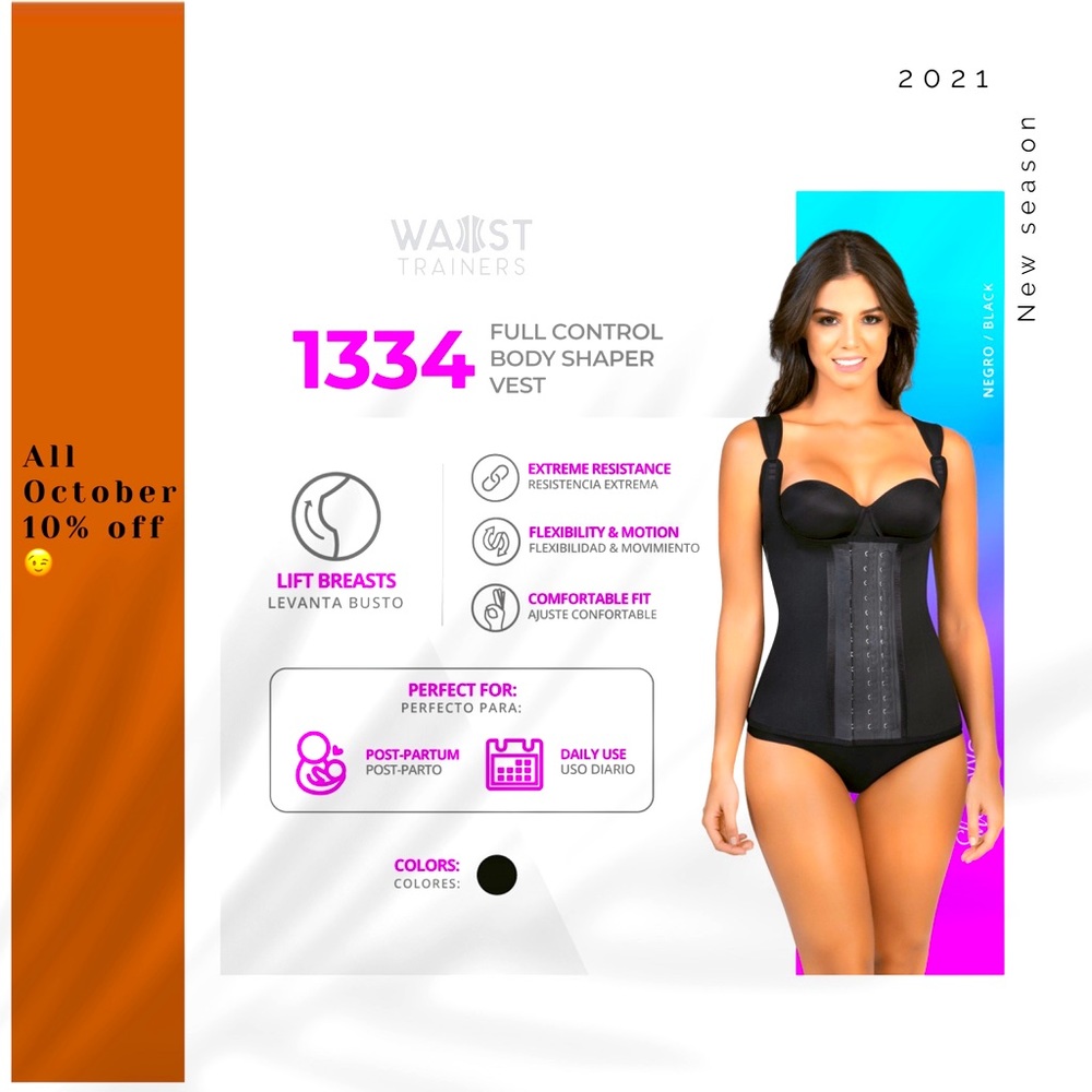 Vest Waist Trainer. Fajas Colombianas tipo chaleco